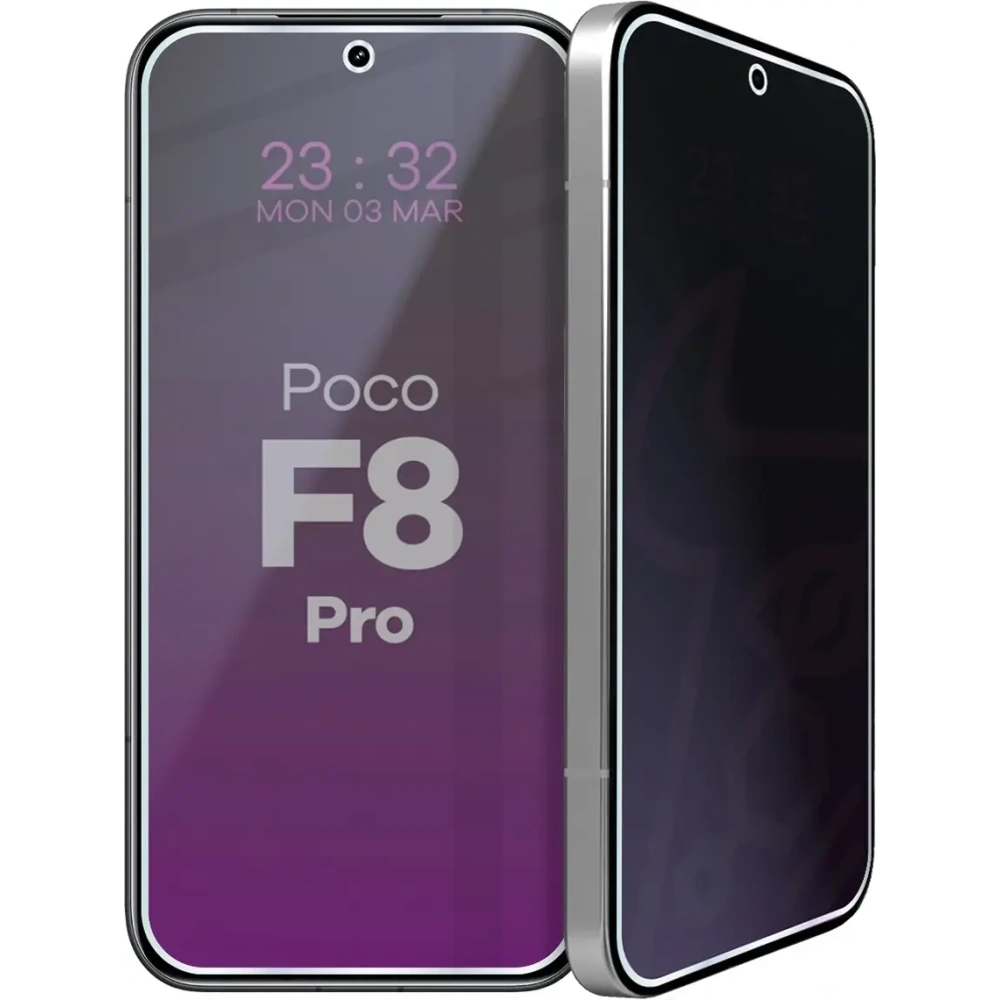 Prywatyzujące szkło hybrydowe Bizon Glass Mule Shadow do Xiaomi POCO F8 Pro matowe