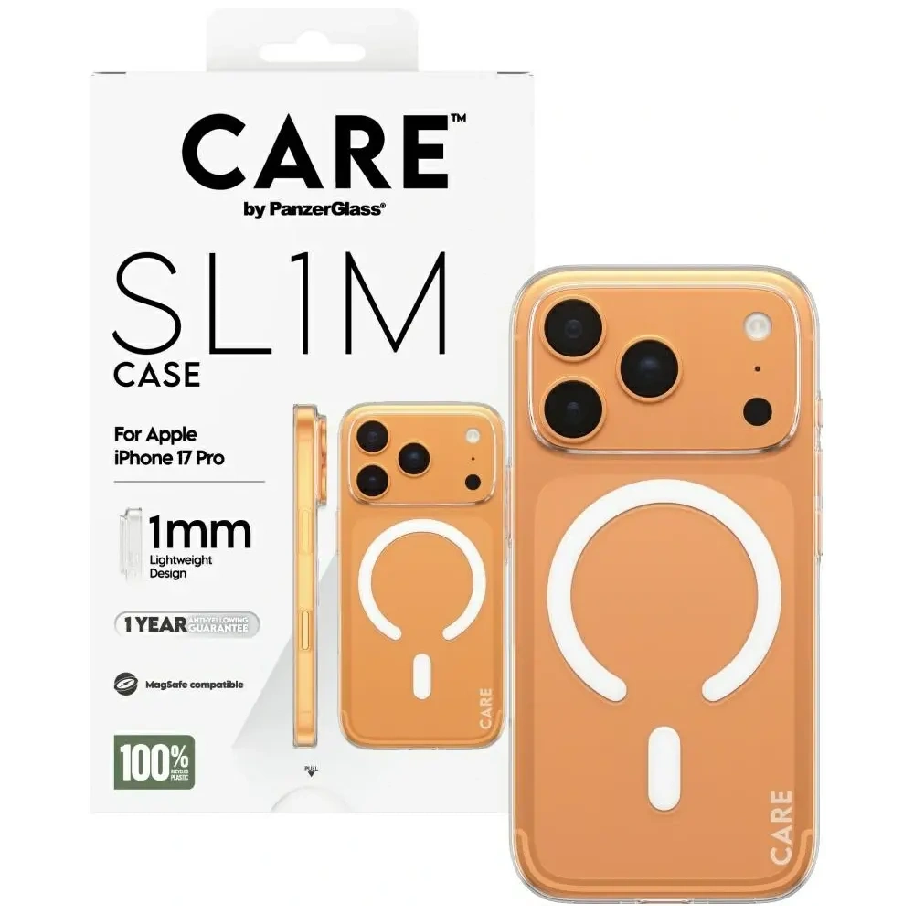 Etui CARE by PanzerGlass SL1M MagSafe do Apple iPhone 17 Pro przezroczysty