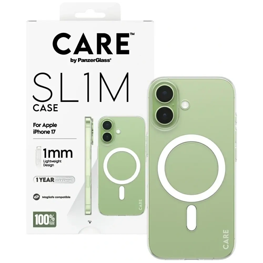 Etui CARE by PanzerGlass SL1M MagSafe do Apple iPhone 17 przezroczysty