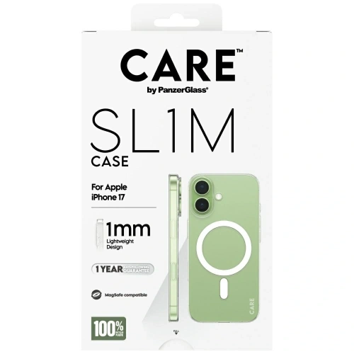 Etui CARE by PanzerGlass SL1M MagSafe do Apple iPhone 17 przezroczysty