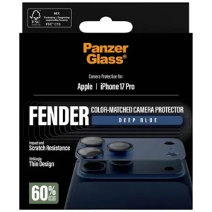 Szkło hartowane na obiektyw PanzerGlass Fender Camera Protector do Apple iPhone 17 Pro niebieski