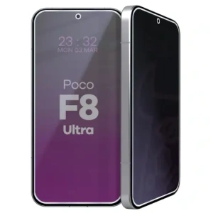 Prywatyzujące szkło hybrydowe Bizon Glass Mule Shadow do Xiaomi POCO F8 Ultra matowe