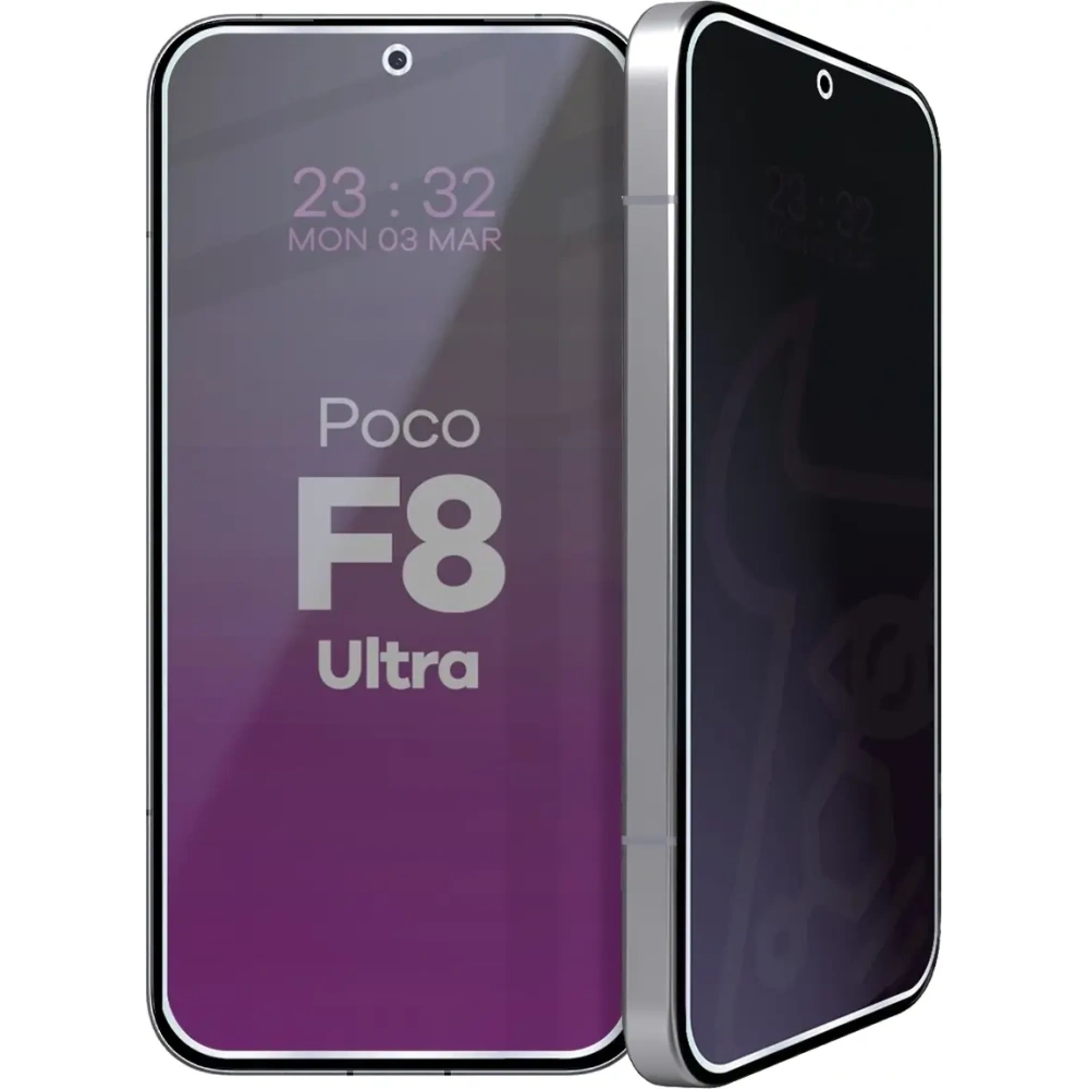 Prywatyzujące szkło hybrydowe Bizon Glass Mule Shadow do Xiaomi POCO F8 Ultra matowe