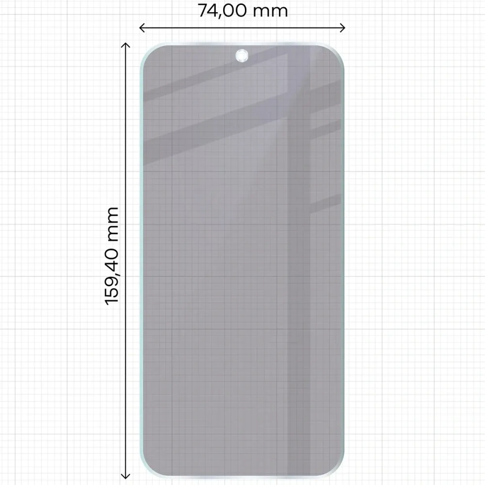 Prywatyzujące szkło hybrydowe Bizon Glass Mule Shadow do Xiaomi POCO F8 Ultra matowe