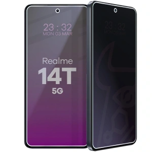 Prywatyzujące szkło hybrydowe Bizon Glass Mule Shadow do Realme 14T 5G matowe