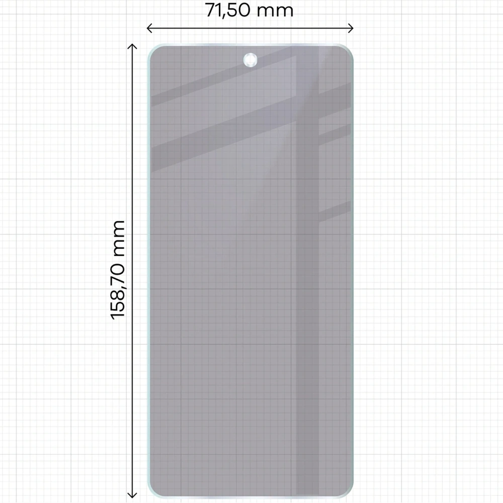 Prywatyzujące szkło hybrydowe Bizon Glass Mule Shadow do Realme 14T 5G matowe