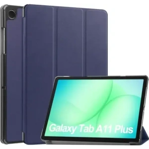 Etui z klapką Bizon Case Tab Croc do Samsung Galaxy Tab A11+ Plus / A9+ Plus granatowe