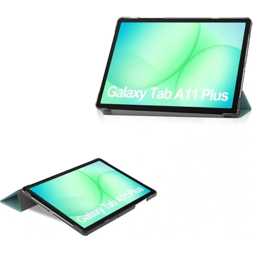 Etui z klapką Bizon Case Tab Croc do Samsung Galaxy Tab A11+ Plus / A9+ Plus ciemnozielone