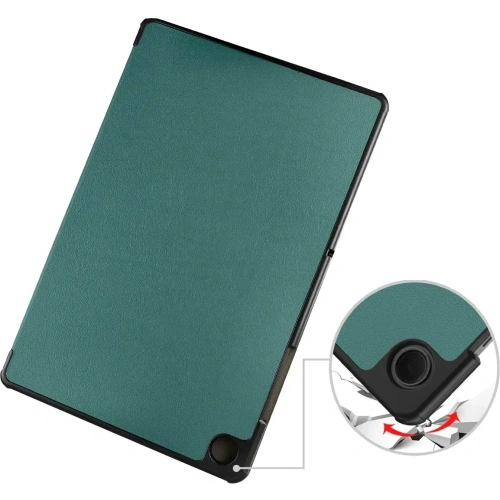 Etui z klapką Bizon Case Tab Croc do Samsung Galaxy Tab A11+ Plus / A9+ Plus ciemnozielone