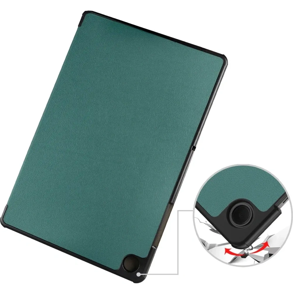 Etui z klapką Bizon Case Tab Croc do Samsung Galaxy Tab A11+ Plus / A9+ Plus ciemnozielone