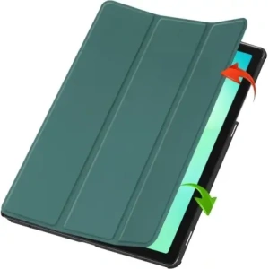 Etui z klapką Bizon Case Tab Croc do Samsung Galaxy Tab A11+ Plus / A9+ Plus ciemnozielone