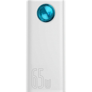 Powerbank Baseus Amblight, 30000mAh, QC 3.0, PD, 3A, 65W (biały)