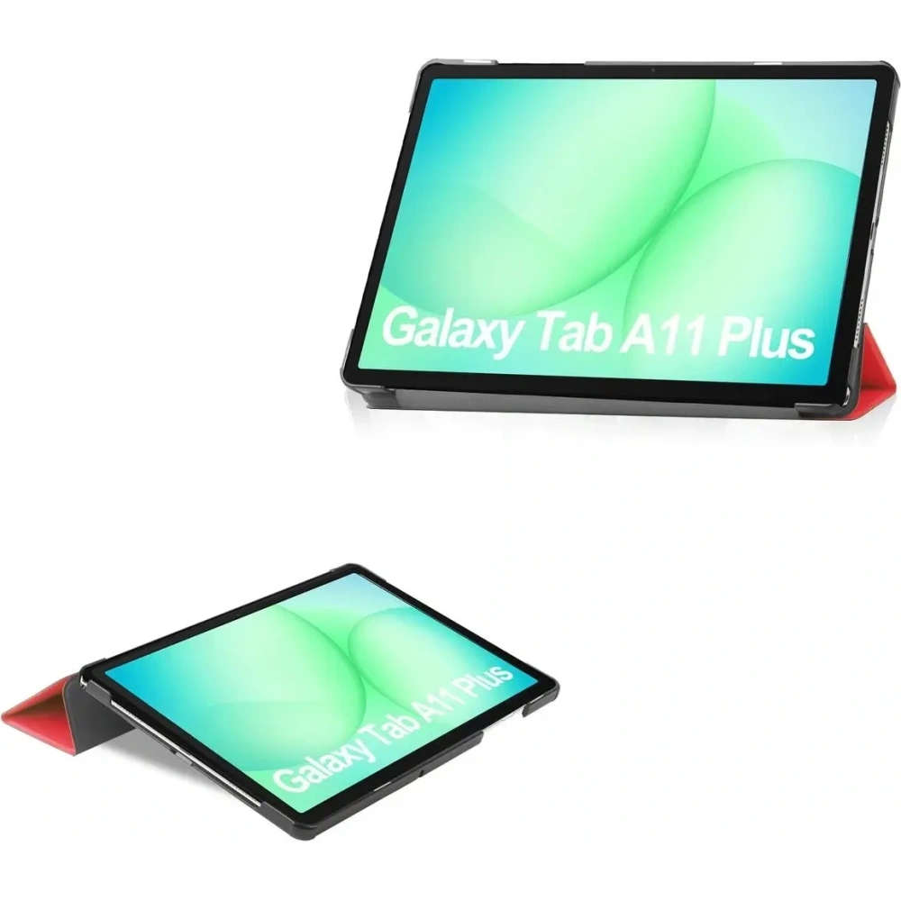 Etui z klapką Bizon Case Tab Croc do Samsung Galaxy Tab A11+ Plus / A9+ Plus czerwone