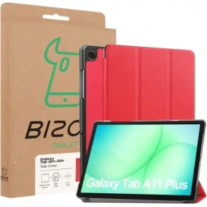 Etui z klapką Bizon Case Tab Croc do Samsung Galaxy Tab A11+ Plus / A9+ Plus czerwone