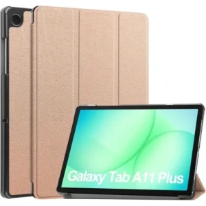 Etui z klapką Bizon Case Tab Croc do Samsung Galaxy Tab A11+ Plus / A9+ Plus różowozłote