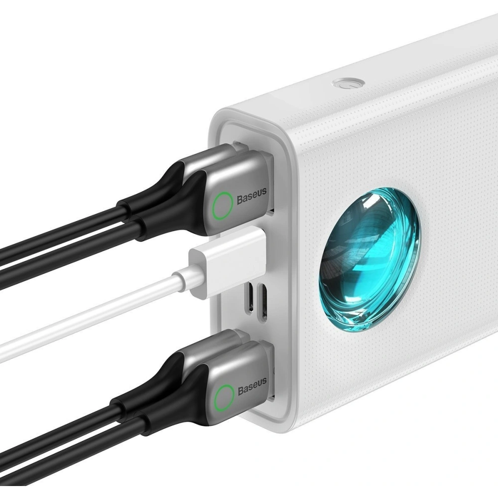Wholesale Powerbank Baseus Amblight, 30000mAh, QC 3.0, PD, 3A, 65W (white) - BSU1646WHT - {ean13} - Hurt