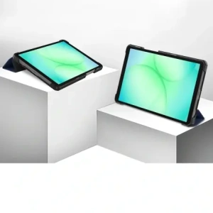 Etui z klapką Bizon Case Tab Croc do Samsung Galaxy Tab A11 / A9 granatowe