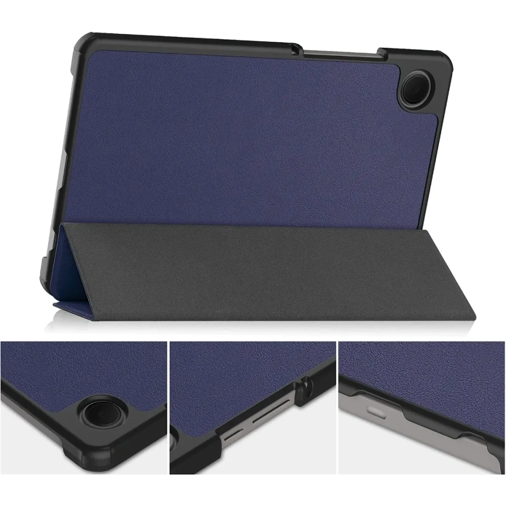 Etui z klapką Bizon Case Tab Croc do Samsung Galaxy Tab A11 / A9 granatowe