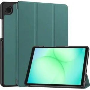 Etui z klapką Bizon Case Tab Croc do Samsung Galaxy Tab A11 / A9 ciemnozielone