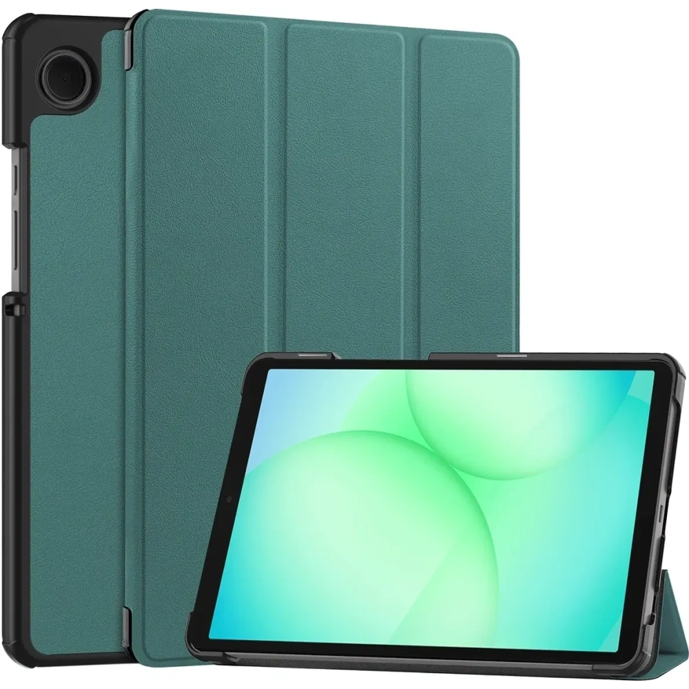 Etui z klapką Bizon Case Tab Croc do Samsung Galaxy Tab A11 / A9 ciemnozielone