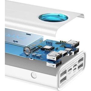 Powerbank Baseus Amblight, 30000mAh, QC 3.0, PD, 3A, 65W (biały)