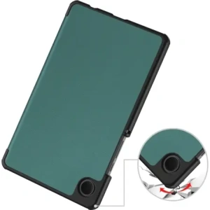 Etui z klapką Bizon Case Tab Croc do Samsung Galaxy Tab A11 / A9 ciemnozielone