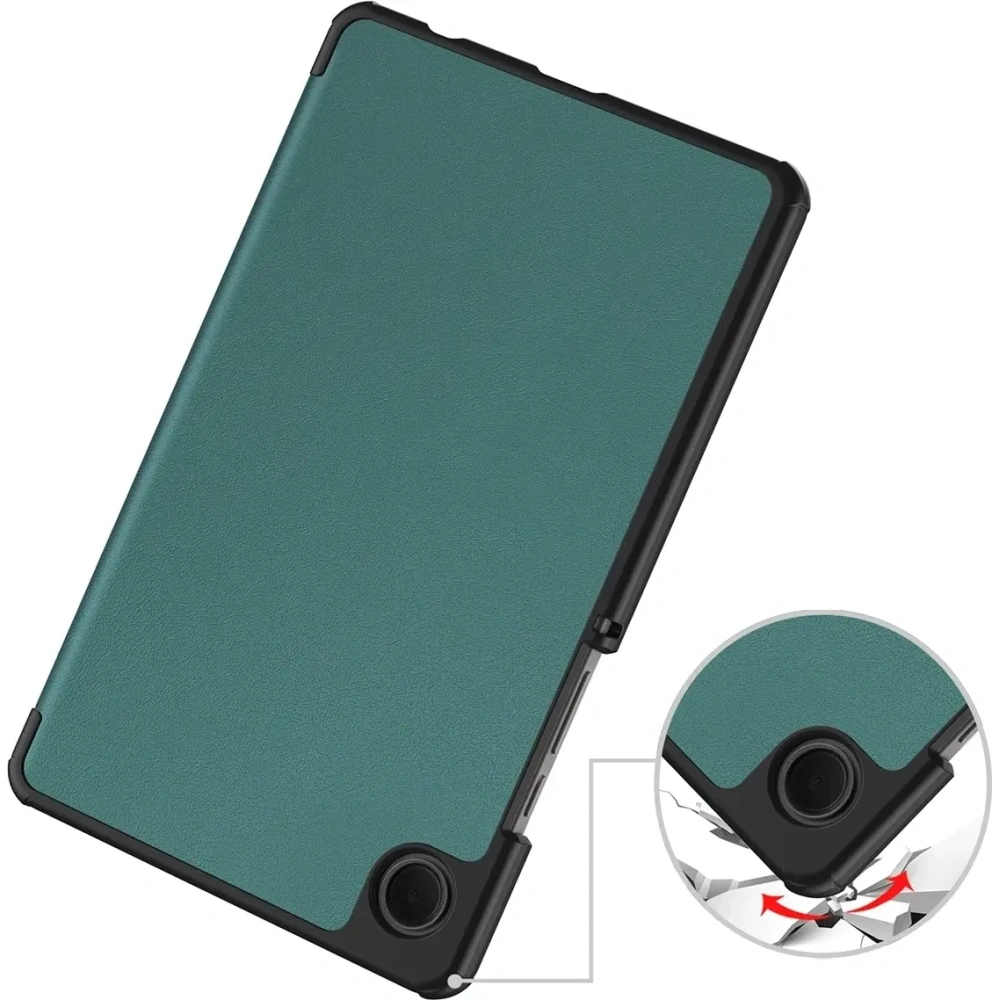 Etui z klapką Bizon Case Tab Croc do Samsung Galaxy Tab A11 / A9 ciemnozielone