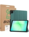 Etui z klapką Bizon Case Tab Croc do Samsung Galaxy Tab A11 / A9 ciemnozielone