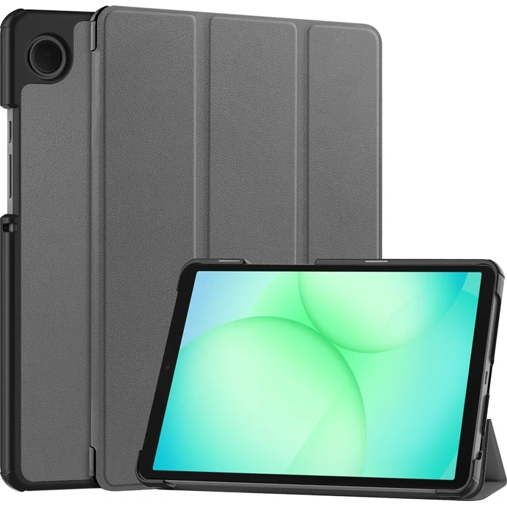 Etui z klapką Bizon Case Tab Croc do Samsung Galaxy Tab A11 / A9 szare