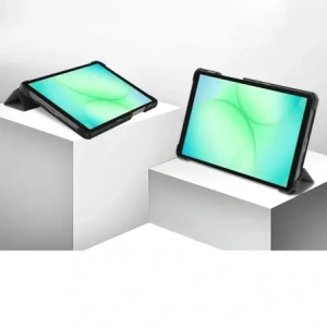 Etui z klapką Bizon Case Tab Croc do Samsung Galaxy Tab A11 / A9 szare