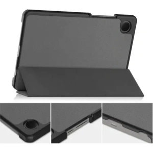 Etui z klapką Bizon Case Tab Croc do Samsung Galaxy Tab A11 / A9 szare