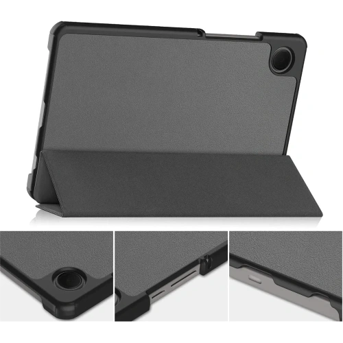 Etui z klapką Bizon Case Tab Croc do Samsung Galaxy Tab A11 / A9 szare