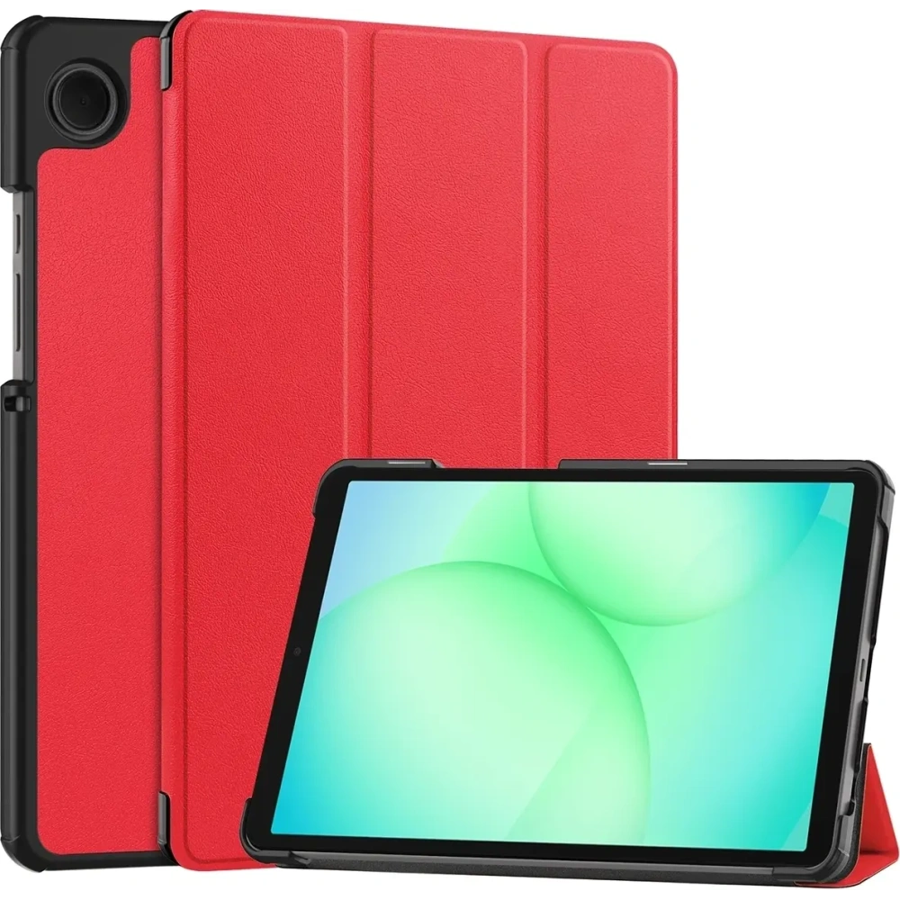 Etui z klapką Bizon Case Tab Croc do Samsung Galaxy Tab A11 / A9 czerwone