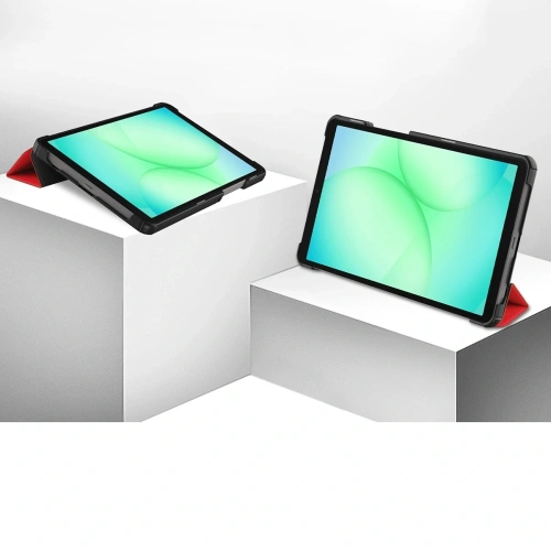 Etui z klapką Bizon Case Tab Croc do Samsung Galaxy Tab A11 / A9 czerwone