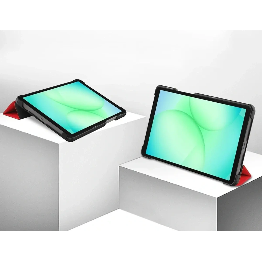 Etui z klapką Bizon Case Tab Croc do Samsung Galaxy Tab A11 / A9 czerwone