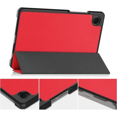 Etui z klapką Bizon Case Tab Croc do Samsung Galaxy Tab A11 / A9 czerwone