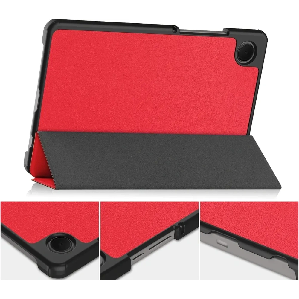 Etui z klapką Bizon Case Tab Croc do Samsung Galaxy Tab A11 / A9 czerwone
