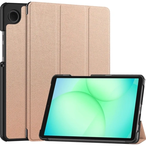 Etui z klapką Bizon Case Tab Croc do Samsung Galaxy Tab A11 / A9 różowozłote