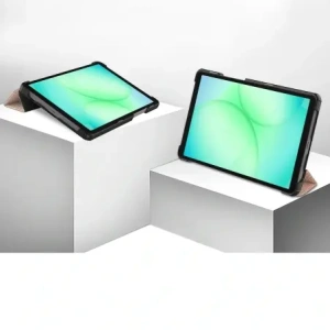 Etui z klapką Bizon Case Tab Croc do Samsung Galaxy Tab A11 / A9 różowozłote