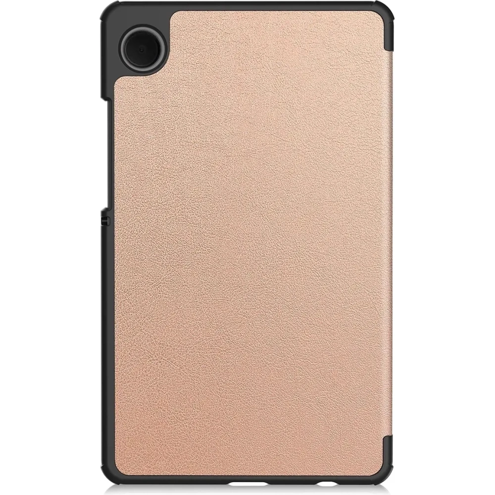 Etui z klapką Bizon Case Tab Croc do Samsung Galaxy Tab A11 / A9 różowozłote