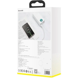 Powerbank Baseus Amblight, 30000mAh, QC 3.0, PD, 3A, 65W (biały)