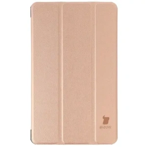 Etui z klapką Bizon Case Tab Croc do Samsung Galaxy Tab A11 / A9 różowozłote