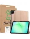 Etui z klapką Bizon Case Tab Croc do Samsung Galaxy Tab A11 / A9 różowozłote
