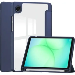 Etui z klapką Bizon Case Tab Clear Matt do Samsung Galaxy Tab A11 / A9 granatowe