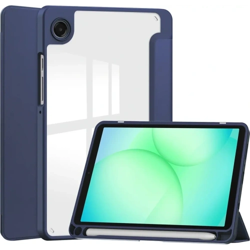Etui z klapką Bizon Case Tab Clear Matt do Samsung Galaxy Tab A11 / A9 granatowe