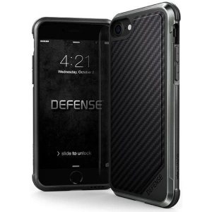 Hurtownia GSM - Hliníkový obal X-Doria Defense Lux Apple iPhone SE 2022/SE 2020/8/7 (Test pádu 3m) (Černá uhlíková vlákna) - XDR066BLK - {ean13} - Hurt