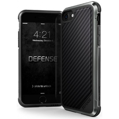 X-Doria Distributor - 6950941473712 - XDR066BLK - X-Doria Defense Lux - Aluminum Case for iPhone SE 2020 / 8 / 7 (Drop test 3m) (Black Carbon Fiber) - B2B homescreen