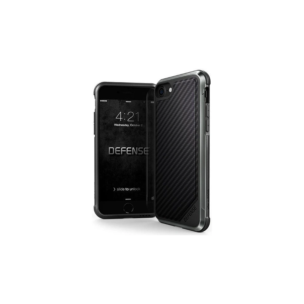 Hurtownia GSM - Hliníkový obal X-Doria Defense Lux Apple iPhone SE 2022/SE 2020/8/7 (Test pádu 3m) (Černá uhlíková vlákna) - XDR066BLK - {ean13} - Hurt