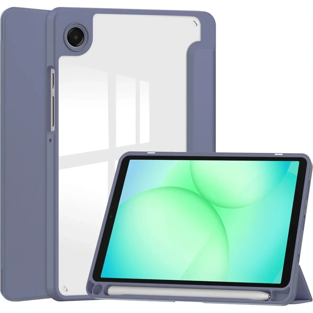 Etui z klapką Bizon Case Tab Clear Matt do Samsung Galaxy Tab A11 / A9 lawendowe