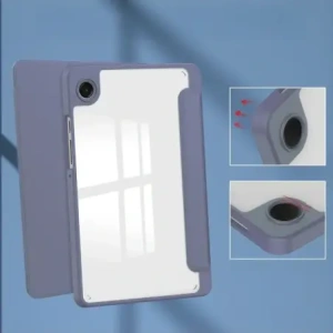 Etui z klapką Bizon Case Tab Clear Matt do Samsung Galaxy Tab A11 / A9 lawendowe